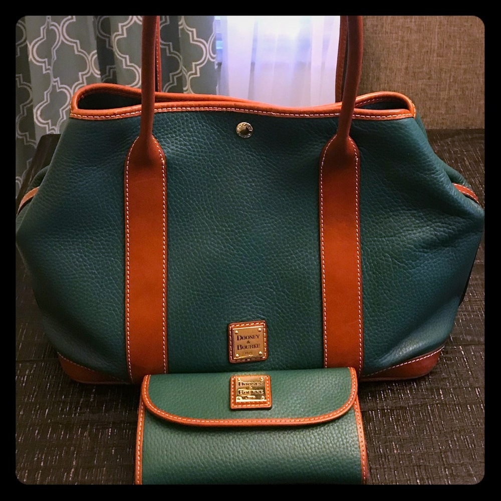 Dooney&Burke Leather Layla Tote & matching wallet